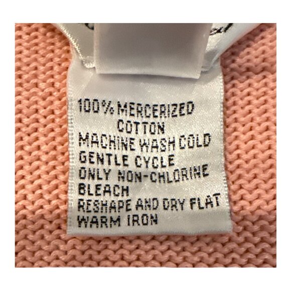 Talbots Pink Long sleeve Knit 5-Button Mercerized Cotton Cardigan Women's Size M - Picture 8 of 9